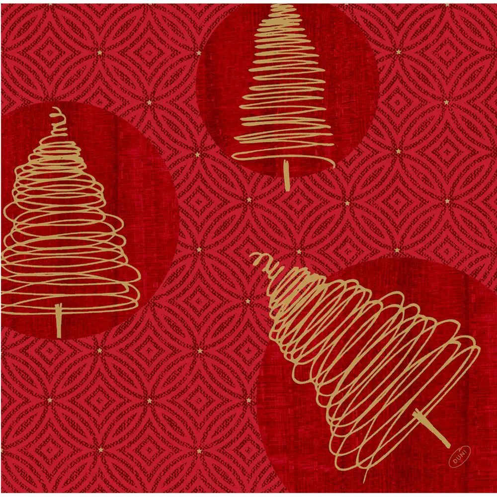 Middagsserviet dunisoft elegant trees 1 4 fold 40x40cm 360 stk