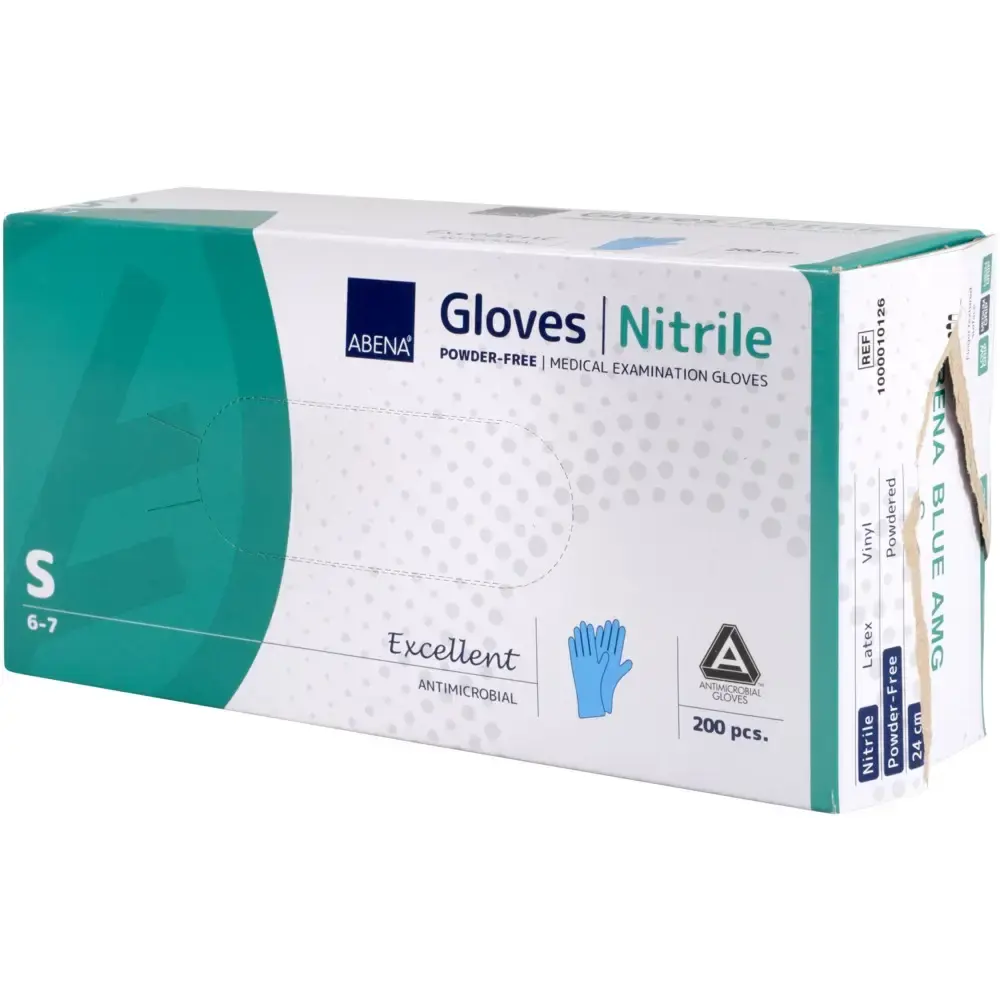 Gants Nitrile Bleu épais Abena Excellent - 4.7g, Taille L (8-9), Lot De 10x100 Pièces (1000 Gants), Neuf