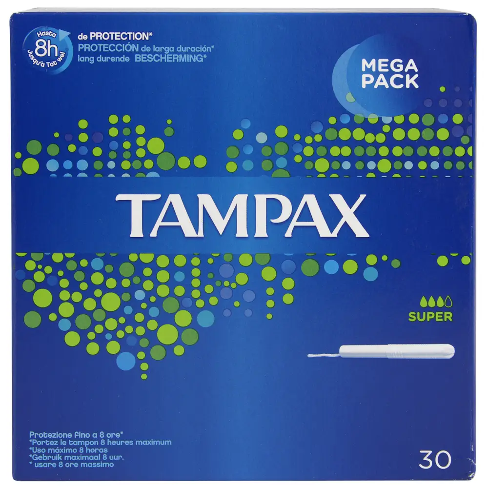 Tampon, Tampax, Super 30 stk. pr. pakke Køb billigt på Grafical.dk