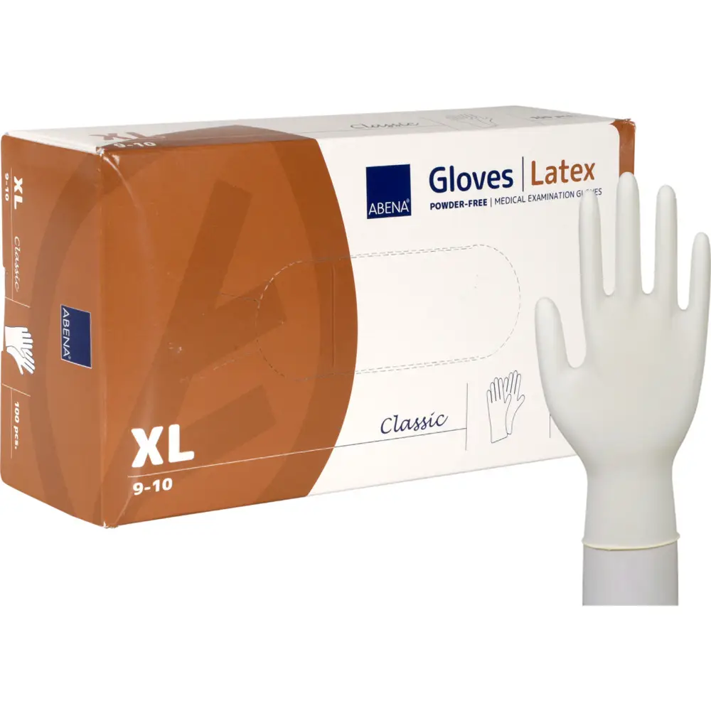Latex handsker XL Lang pudderfri - 100 stk - Køb billigt