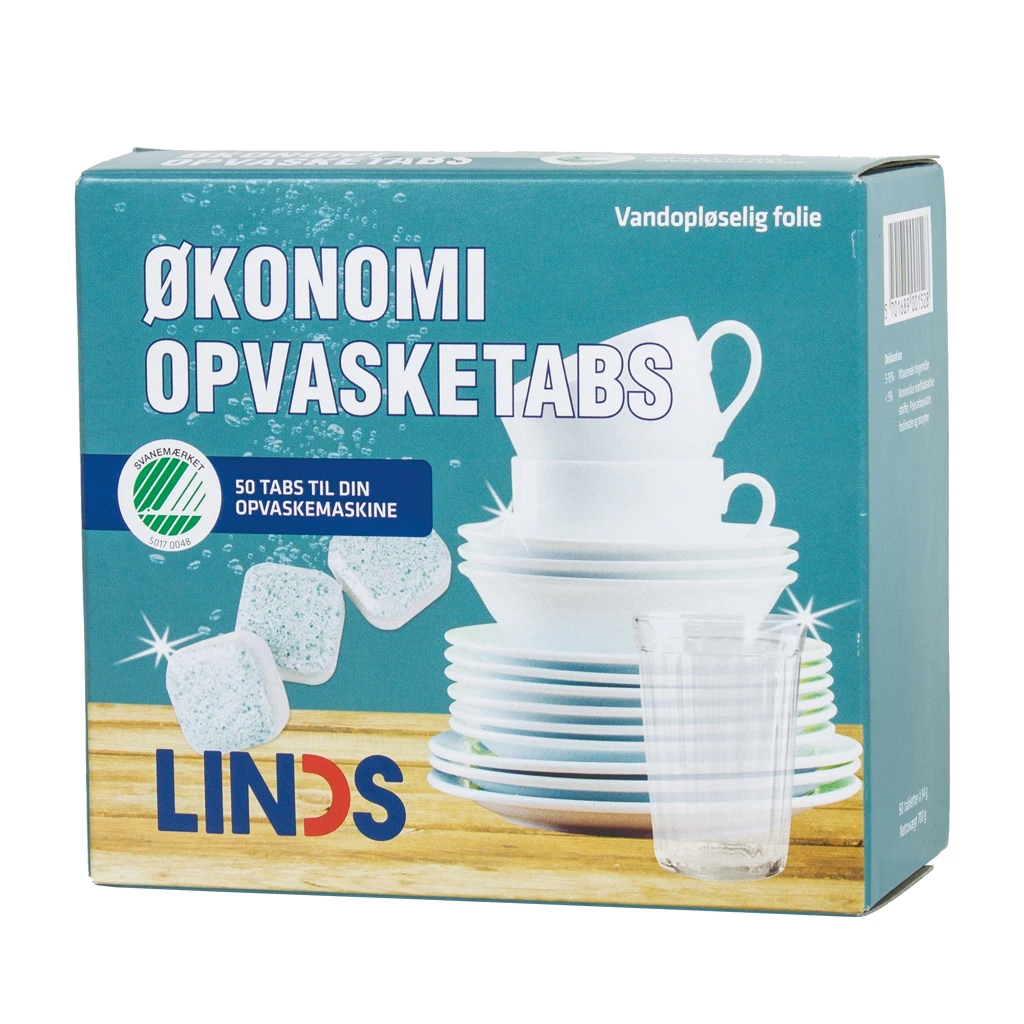 trone Betydning Forsøg Opvasketabs LINDS økonomi svane 50 stk
