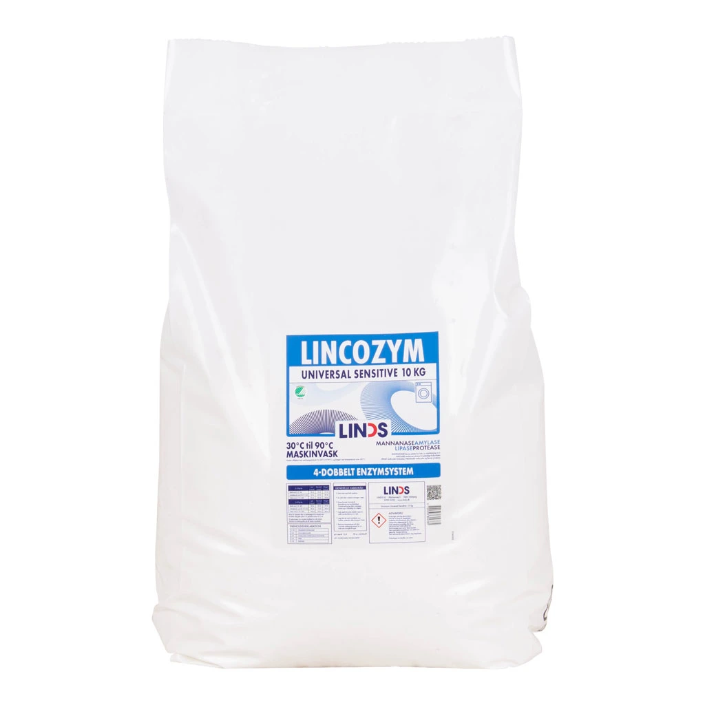 Mindre end Fest drivende Lincozym Universal Sensitive 10 kg | Svanemærket vaskepulver
