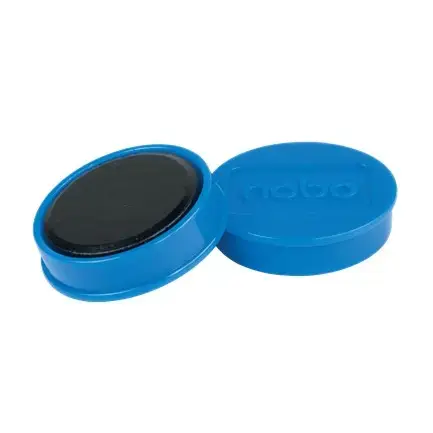 Nobo Whiteboard-Magnete, 4 Stück, 30 Mm, Blau – Starke Magnete Für Whiteboards & Kühlschränke