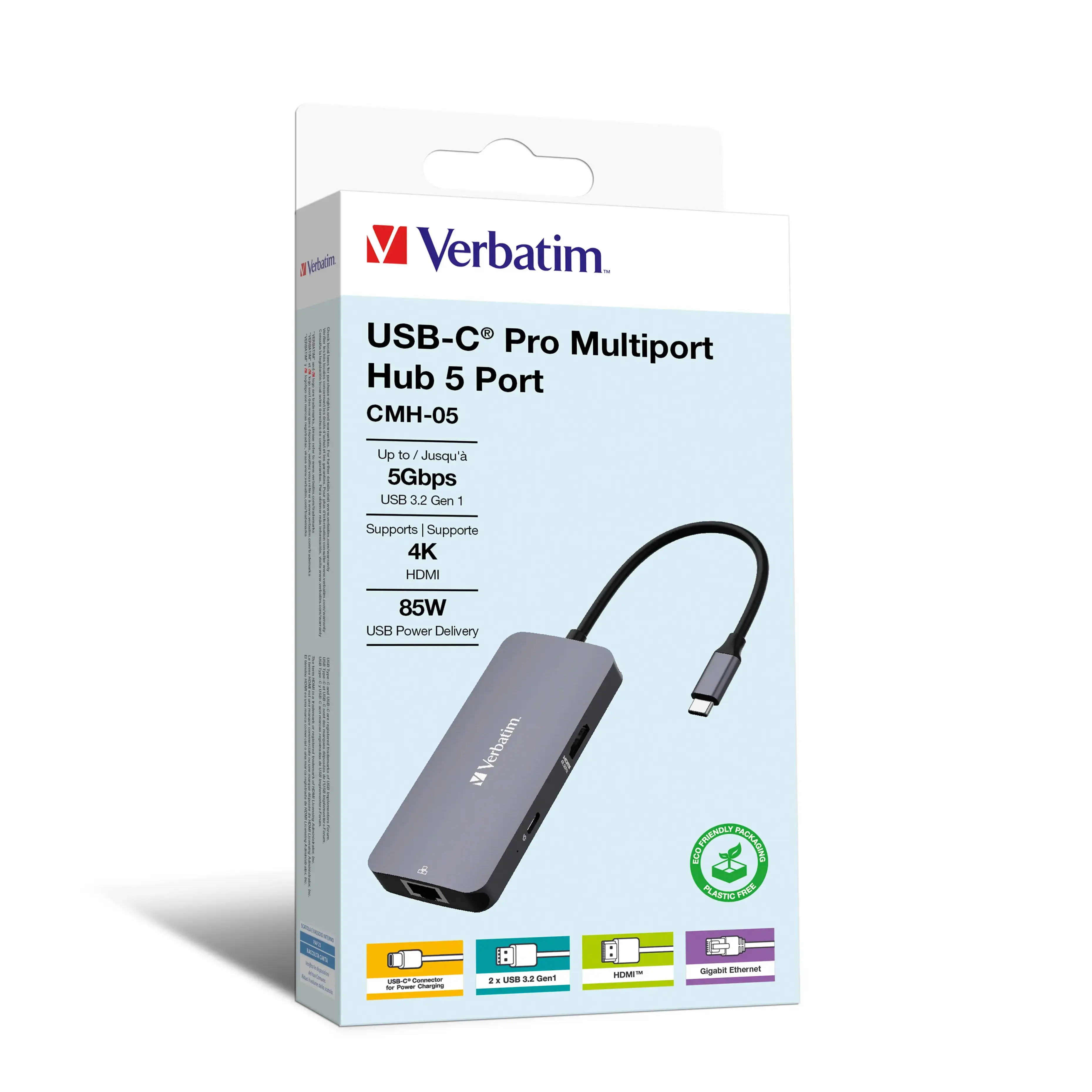 Verbatim USB-C Pro Multiport Hub 5 Port CMH-05 - Køb billigt på Grafical.dk