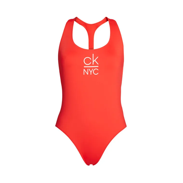 Calvin klein red swimsuit sales