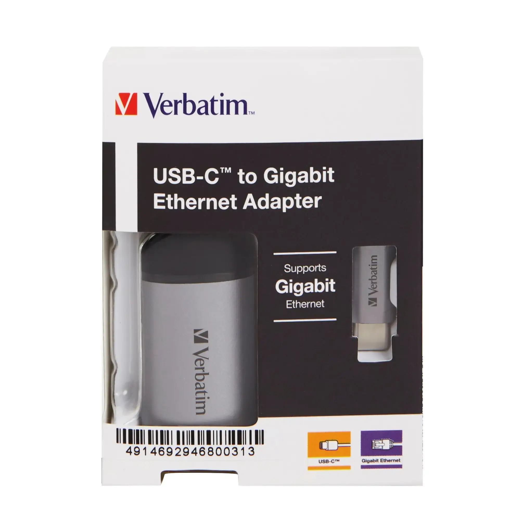 Verbatim USB-C til Gigabit Ethernet Adapter 10cm Kabel - Køb billigt på ...