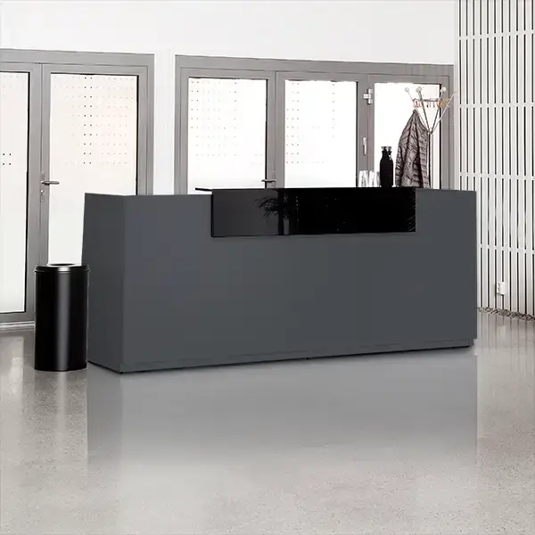 Receptionsdisk, DNA Antracit 2600 mm, Hæve-sænkebord » Køb billigt på ...