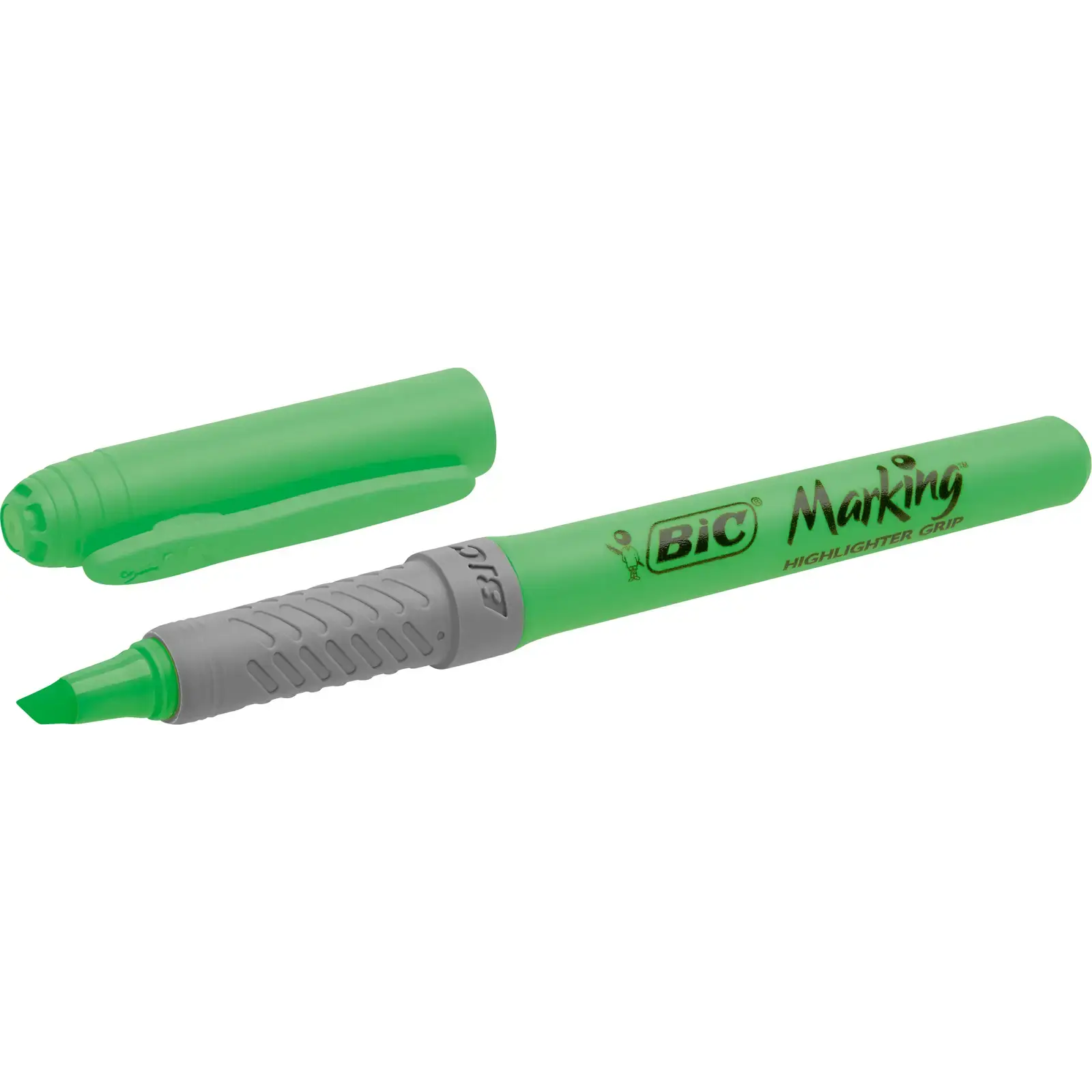 Overstregningstusch BIC Brite Liner Grip grøn - Køb minimum 12 stk ...