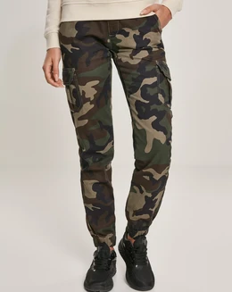 Buy Urban Classics Ladies High Waist Camo Cargo Pants | Money Back  Guarantee | ARMY STAR