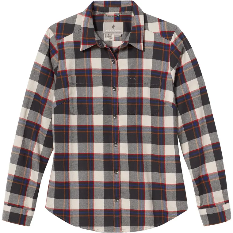 (取寄) ロイヤルロビンズ レディース ライバック オーガニック コットン フランネル ロング スリーブ  Robbins women Lieback Organic Cotton Flannel Long Women's Lieback Organic Cotton Flannel Long Sleeve | Royal