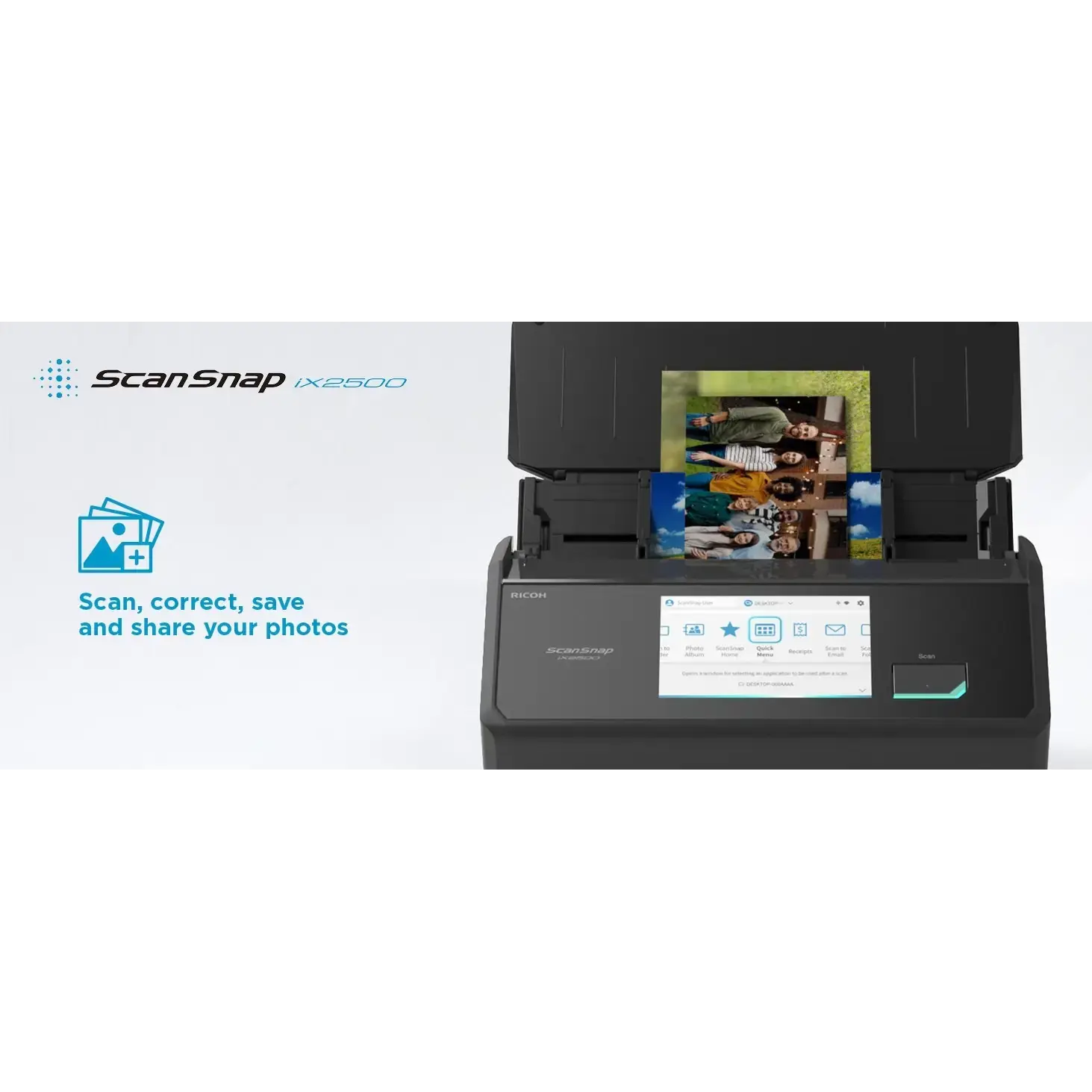 Dokumentscanner, Ricoh ScanSnap iX2500 scanner, Wi-Fi, USB, sort - Køb ...