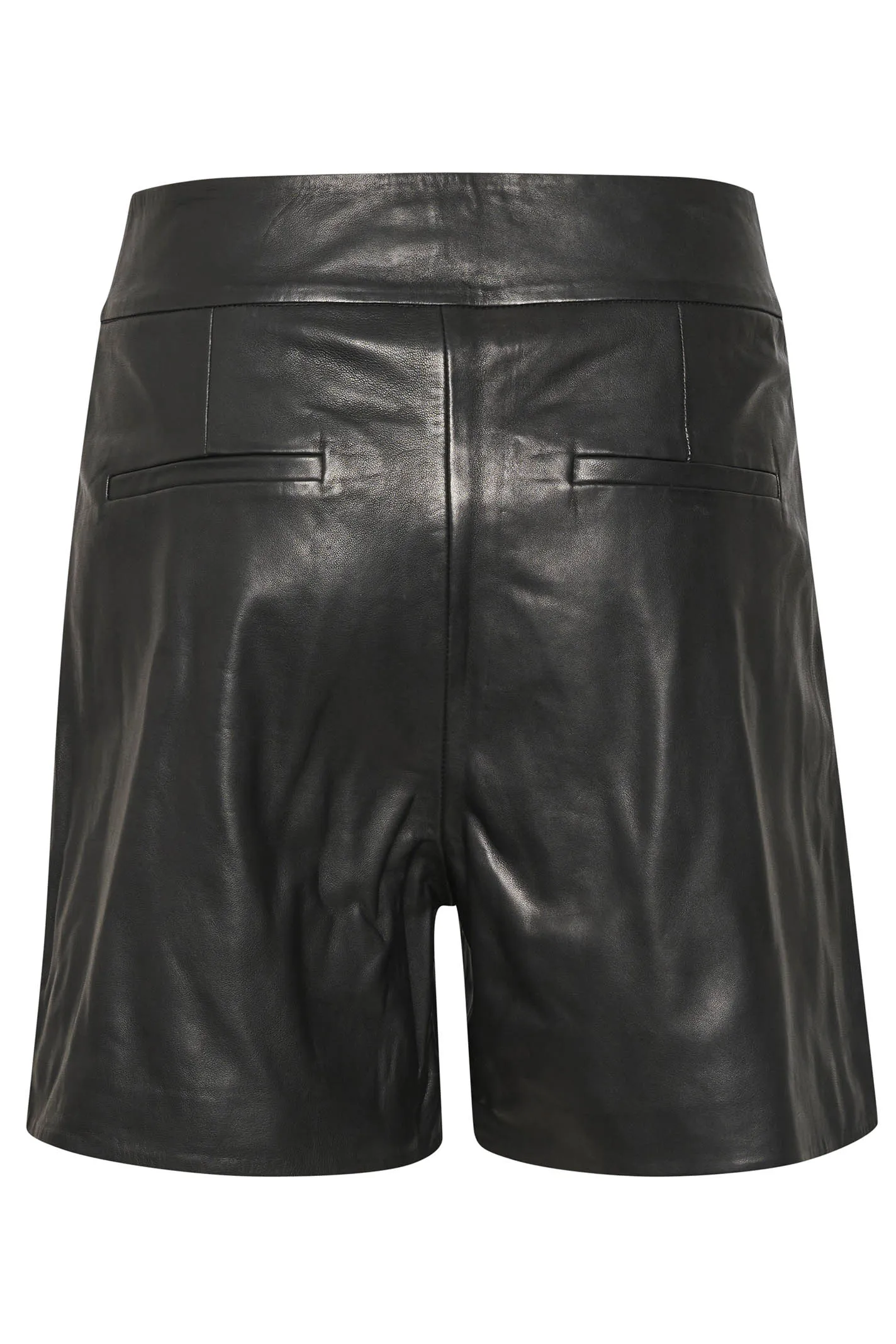 【mnem】Cop Washed Leather Shorts 10703633 SHORTS & KNICKERS Black fra My Essential Wardrobe.