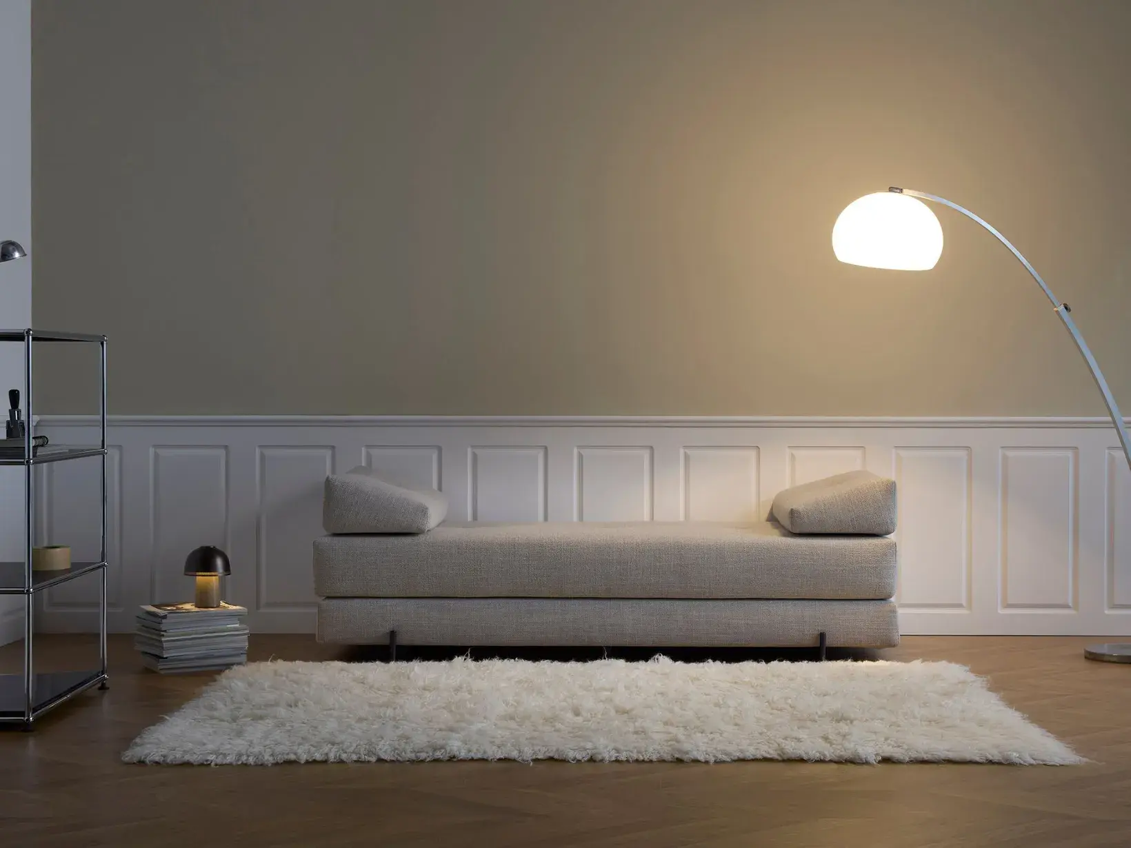 Canapea extensibila Sigmund Indu Kenya Gravel 160x200 cm