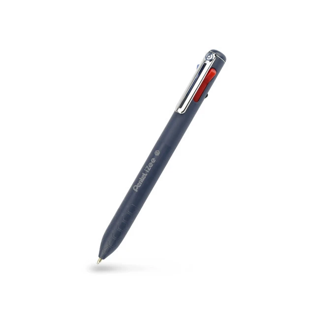 Pentel iZee BXC470-W, Lot de 12 Stylos bille 4 couleurs encre à faible viscosité noir, rouge Pentel iZee BXC470-W, Lot de 12 Stylos bille 4 couleurs encre à faible viscosité noir, rouge