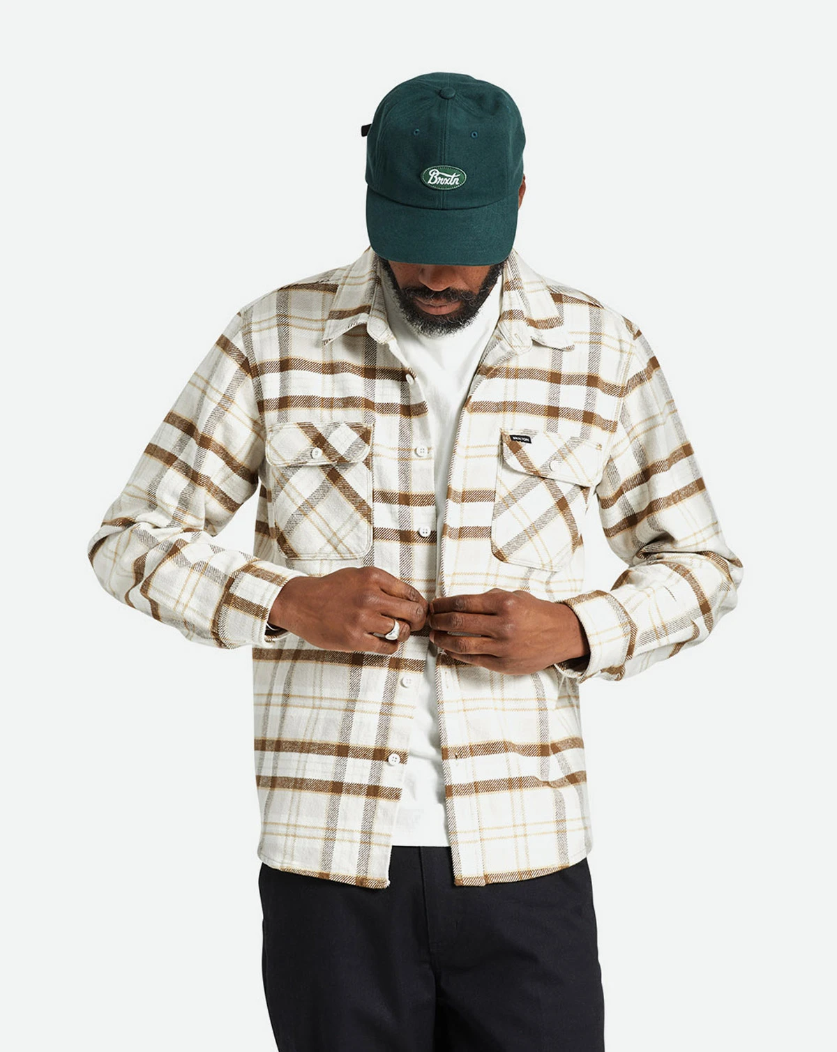Køb Brixton Bowery Heavy Weight L/S Flannel | Fri Fragt over 700 | ARMY ...