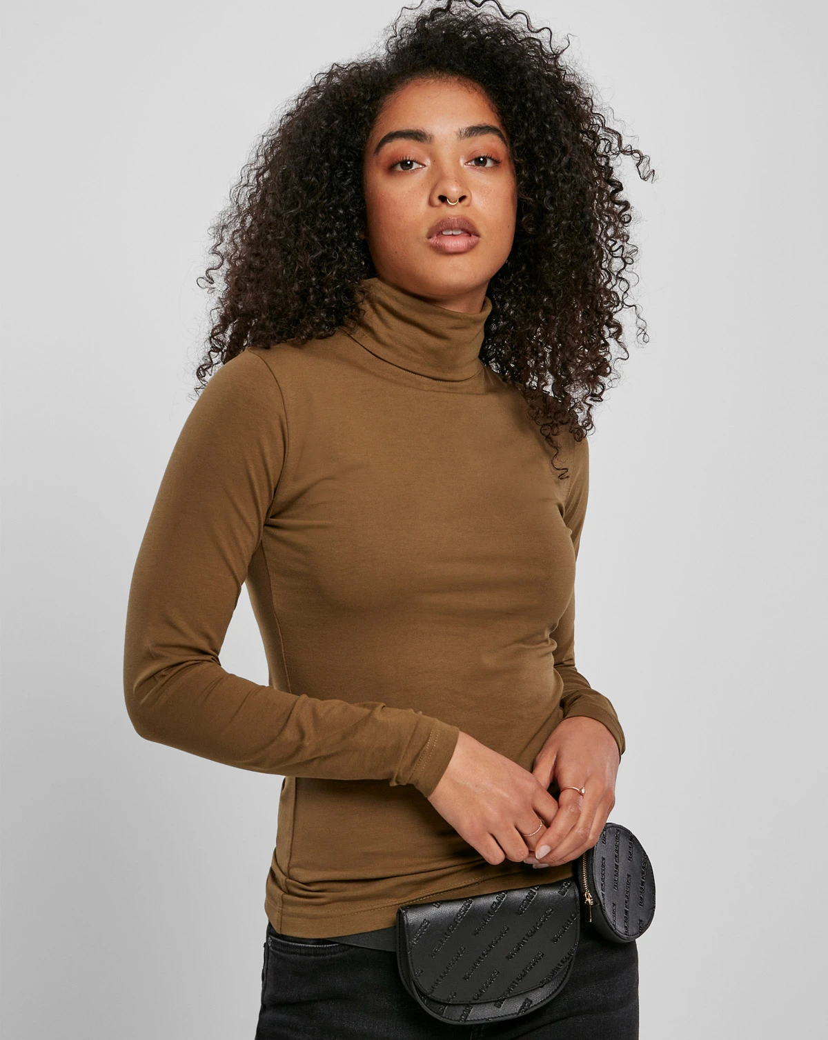 MSBASIC Black Turtle Necks for Womens Long Sleeve Crop Tops for Women  Trendy Basic Kim Possible Costume Shirts(Black,XS) at  Women's  Clothing store