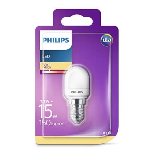 Ampoule LED T25 E14 1,7W=15W 2700K chaud WW 150lm Philips - Vente