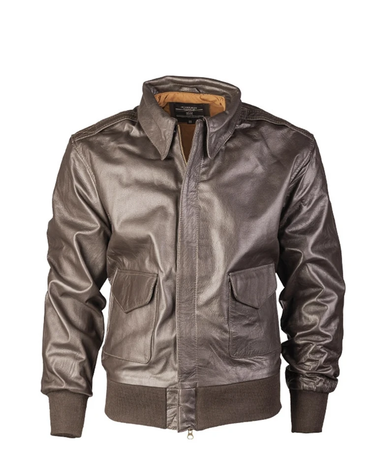 Køb US A2 Leather Flight Jacket Brown | Enkel Retur | ARMY STAR