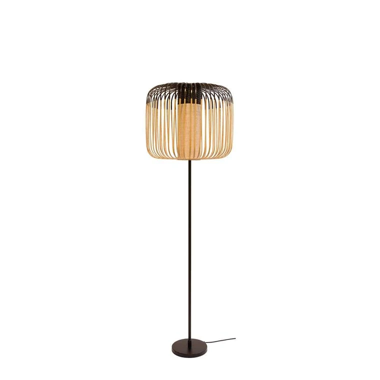 Black bamboo floor lamp hotsell