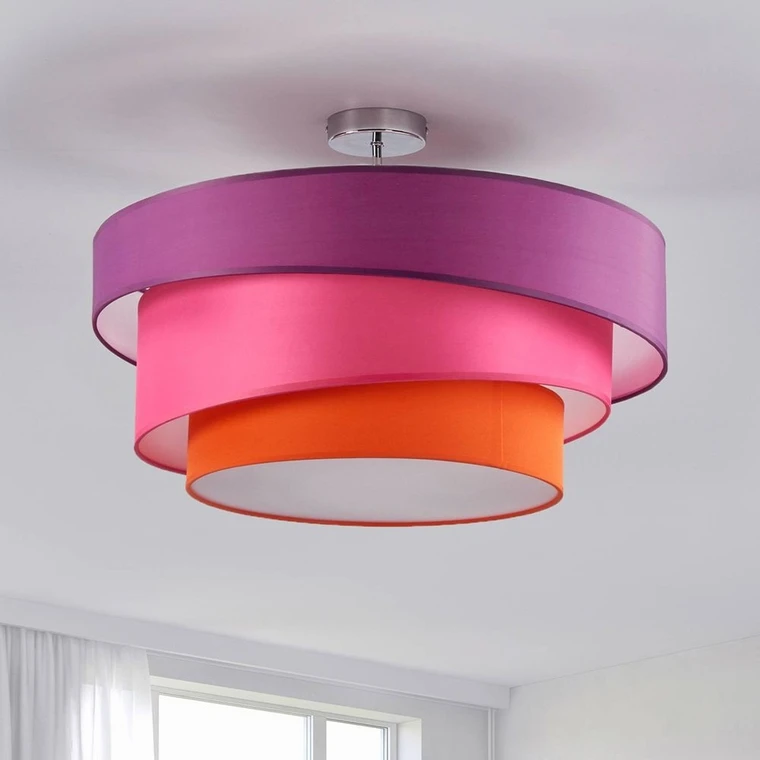 Melia Ceiling Lamp Violet Pink Orange Chrome Lindby Buy online
