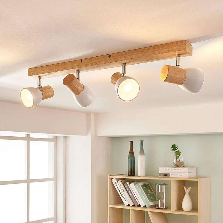 Ceiling Lamp Wood White Lindby