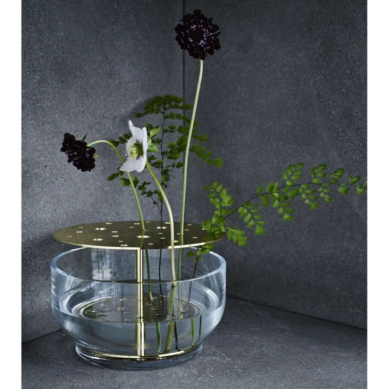 Objects Ikebana Vase, Large (Ø 24 cm), Brass plated, Fritz Hansen