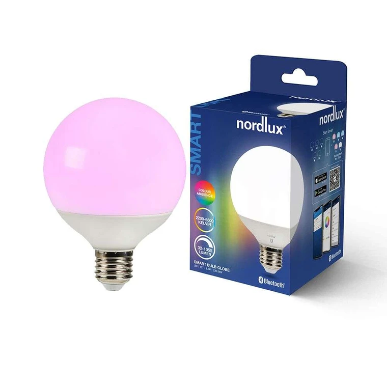 Bulb Smart Colour 9W 1055lm 2200 6500K Dim. White Globe E27