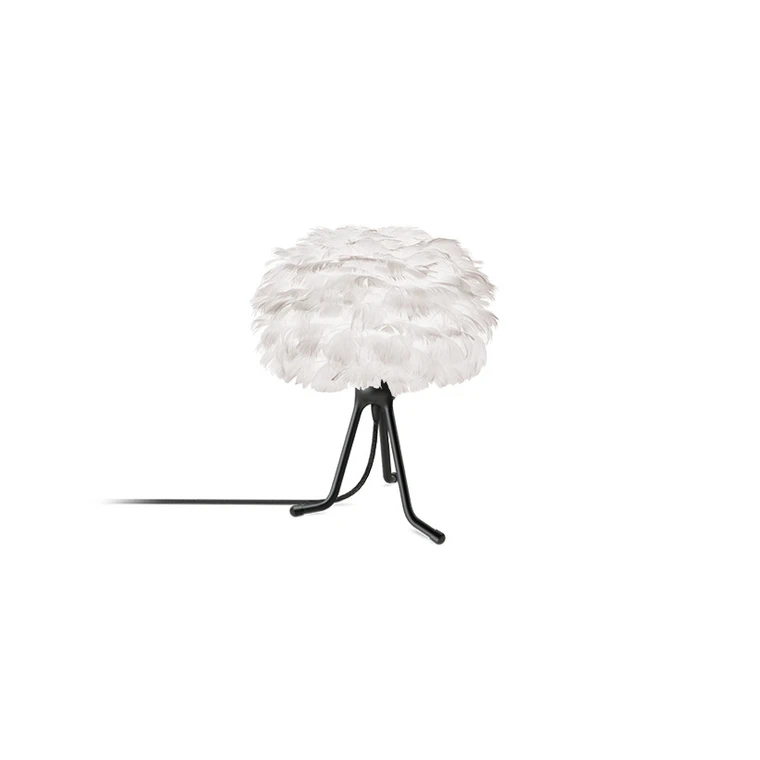 Black feather 2025 table lamp
