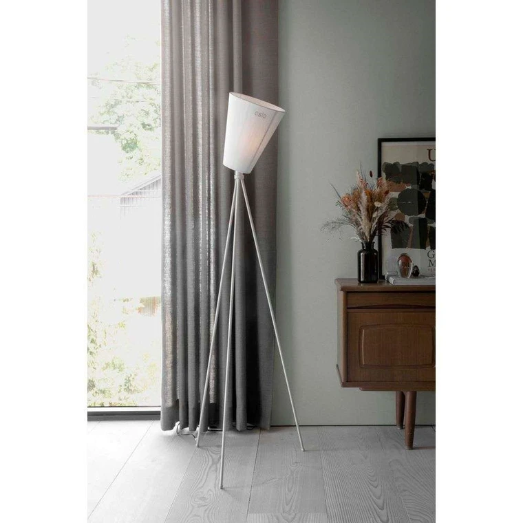 Oslo Wood Floor Lamp Steel White Northern Buy online