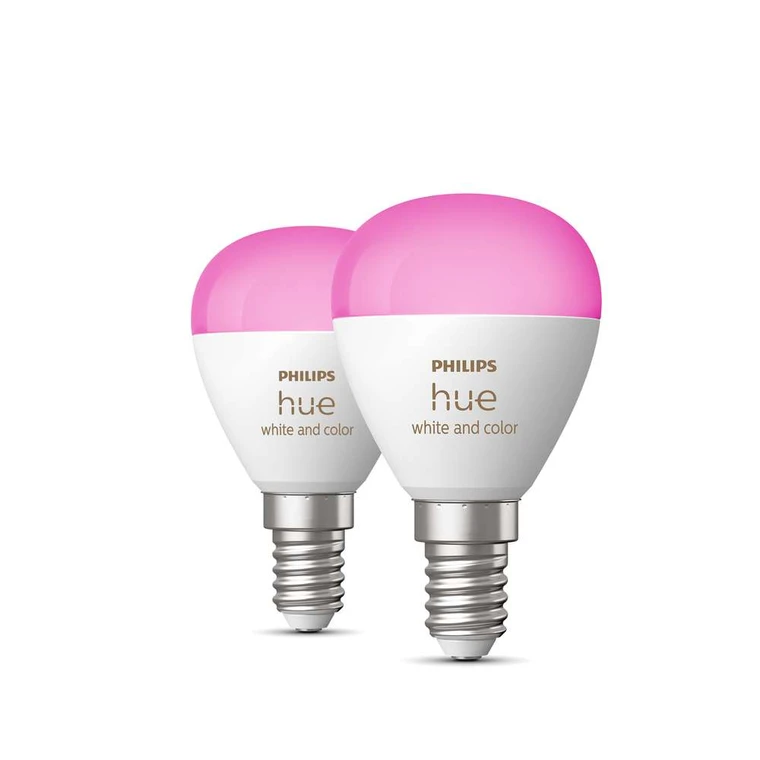 Philips Hue White&Color Amb. 5,1W Luster Crown 2 pack. E14 - Philips Hue -  Buy online