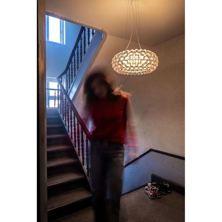 Caboche Plus LED Medium Pendant MyLight White 3 2m Transparent Foscarini Buy online