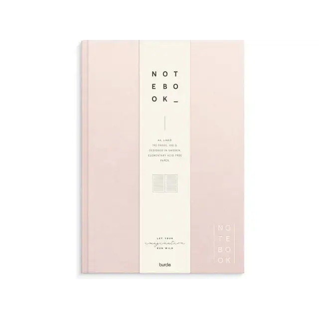 Pa Notebook Notebook Textile A4 pink lined - Køb billigt på Grafical.dk