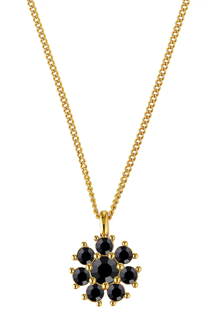 Dyrberg/Kern Leather and Glass Necklace DYRBERG/KERN of DENMARK! ! CELESSE Collection Silver  main image 3