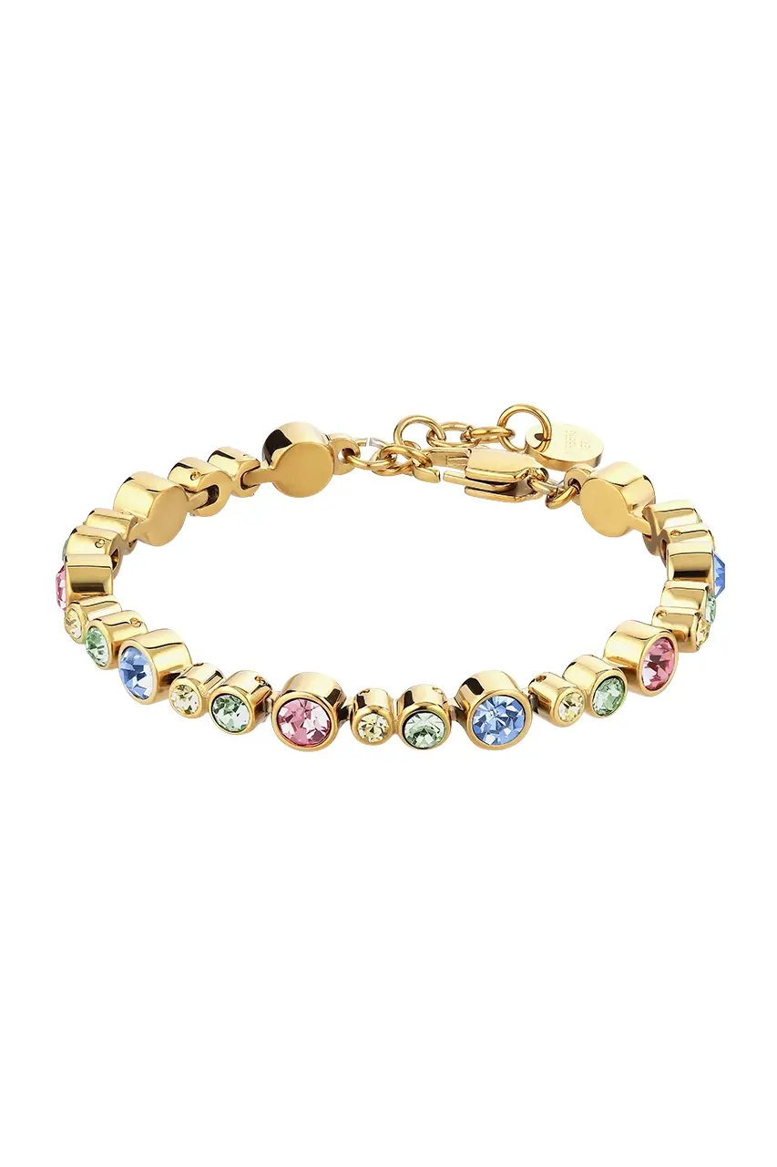 Bracelet Dyrberg Kern En Acier Et Cuir Marron - Neuf Avec étiquettes - Style Pulsera