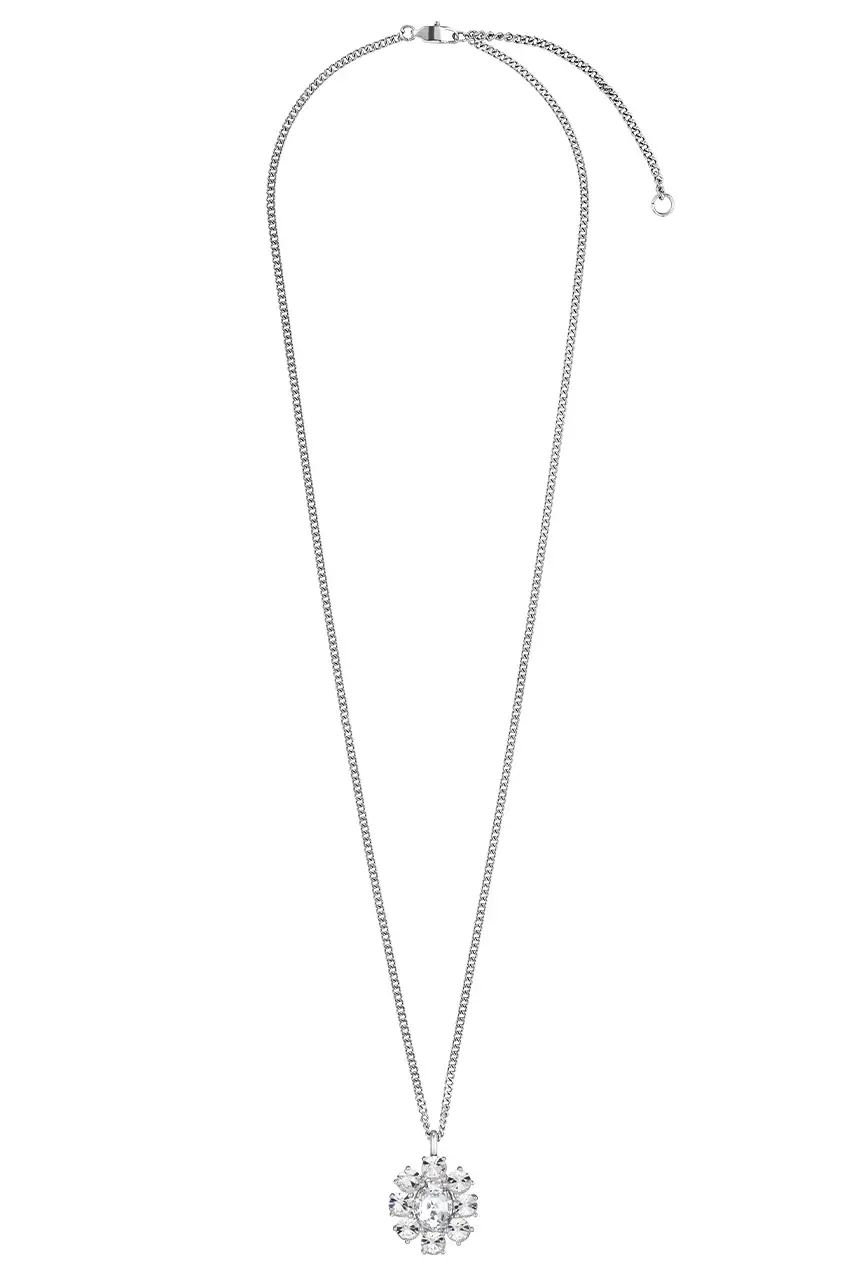 Collier Dyrberg Kern Cristal Acier Inox - Longueur 40 Cm + Extension, Neuf Avec étiquettes
