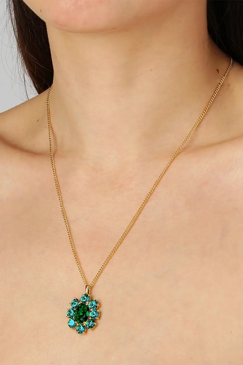Collier Dyrberg Kern Violante Purple - Acier Inoxydable Avec Cristal - Neuf Avec étiquettes