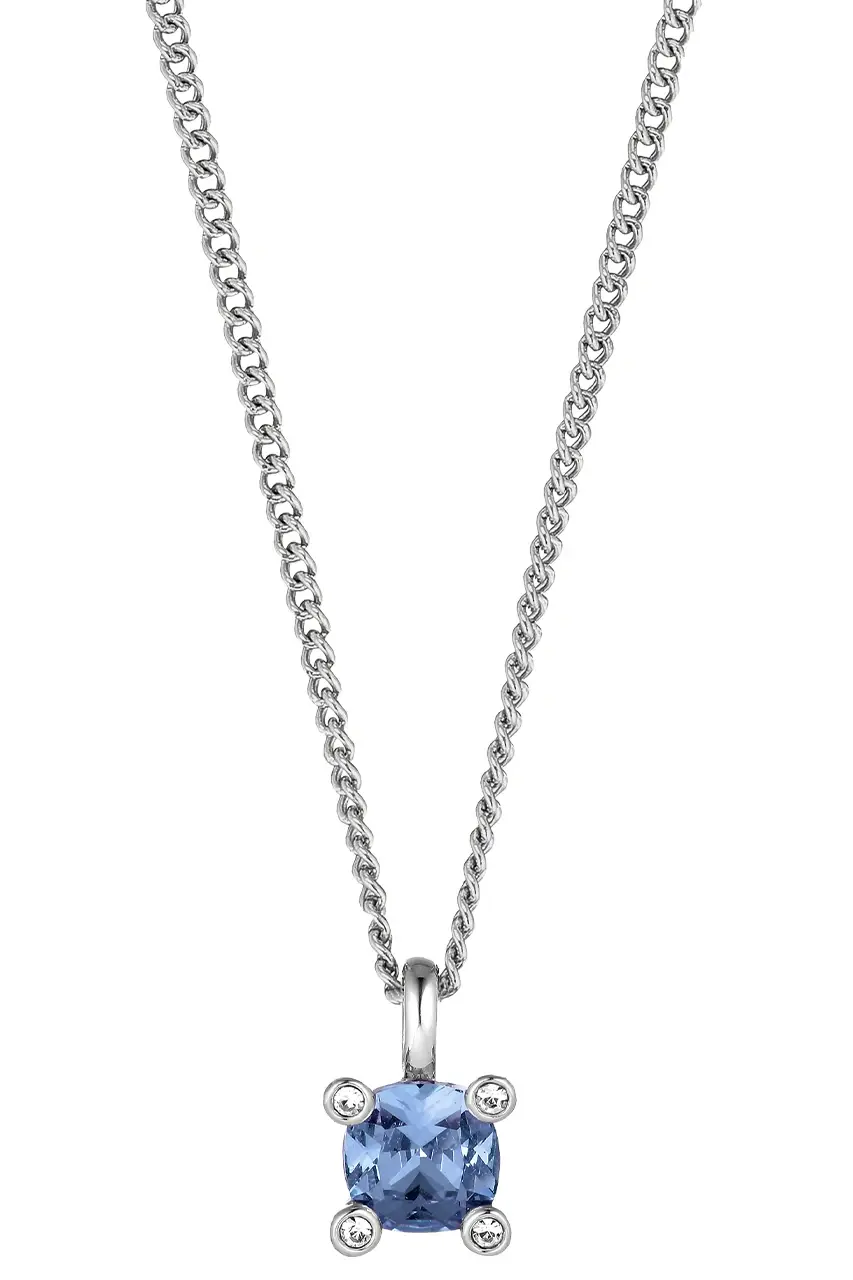 Collier Dyrberg Kern Violante Purple – Acier Inoxydable, Cristal, Neuf Avec étiquettes