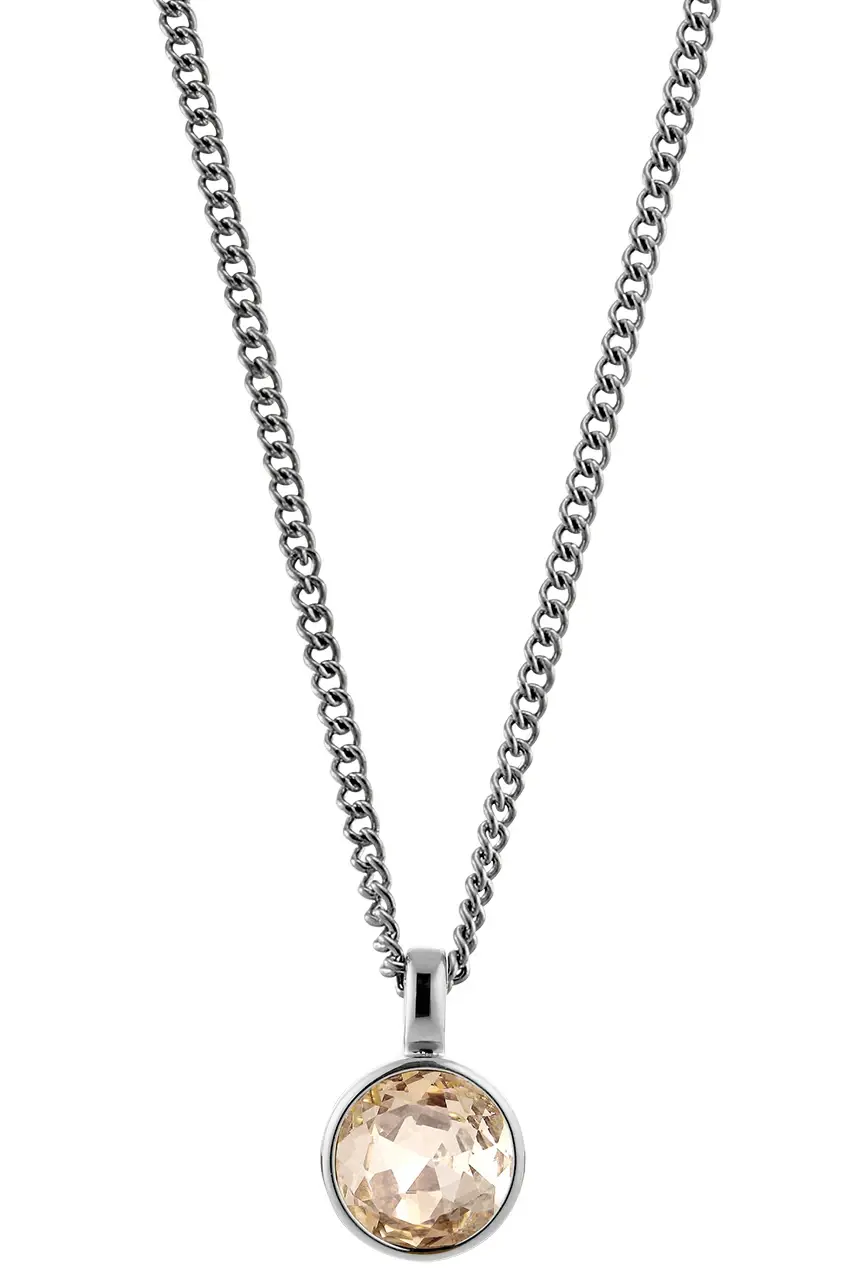 Dyrberg/Kern Leather and Glass Necklace DYRBERG/KERN of DENMARK! ! CELESSE Collection Silver  main image 4