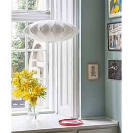 Nelson Saucer Crisscross Bubble Medium Pendant Herman Miller