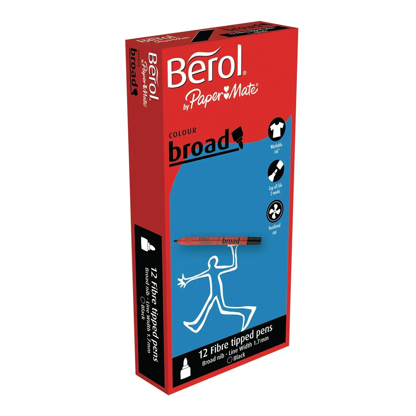 Få perfekte, sorte brede streger med Berol Colourbroad