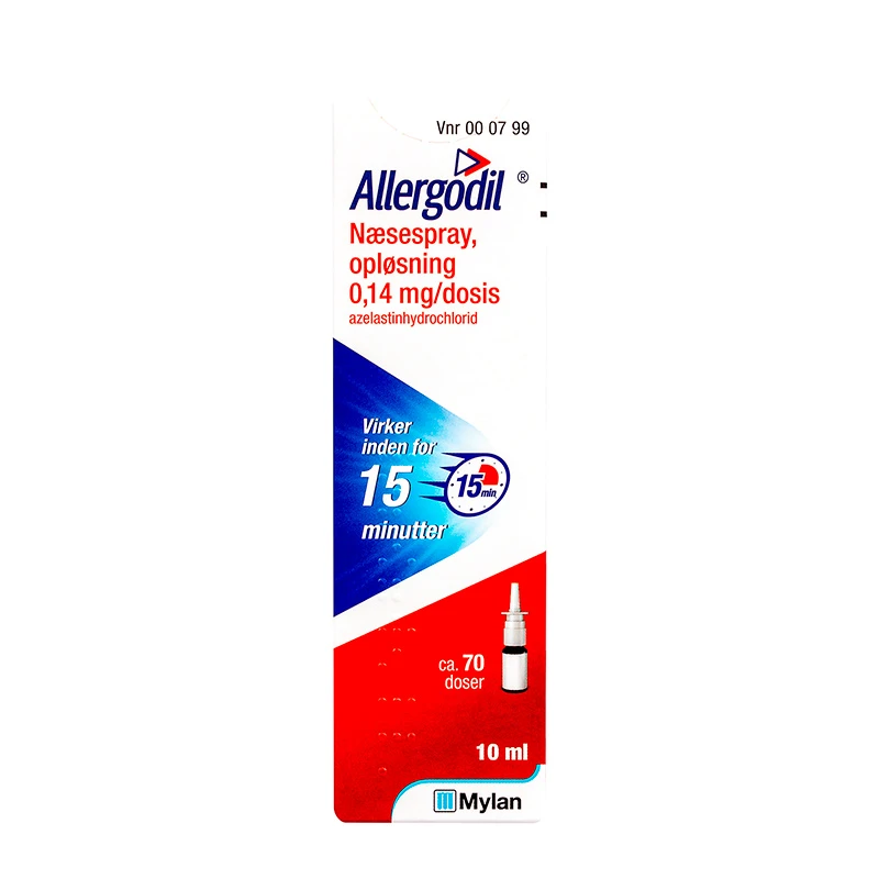 Allergodil næsespray 0,14 mg Ved allergi Hurtig virkning Køb på