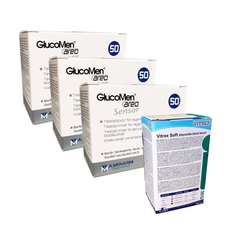 Sampak: 3 x GlucoMen Areo & 1 x Vitrex Soft