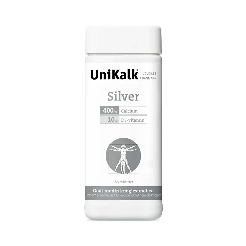UniKalk Silver 180 tabletter | Kalk og D-vitamin