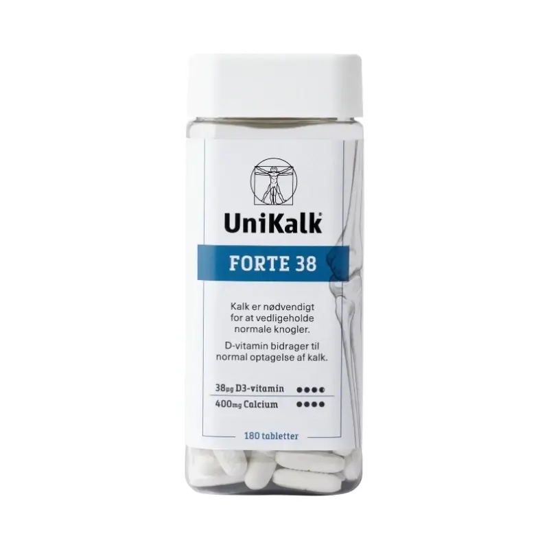 UniKalk Forte 38 | Kosttilskud med kalk og D-vitamin