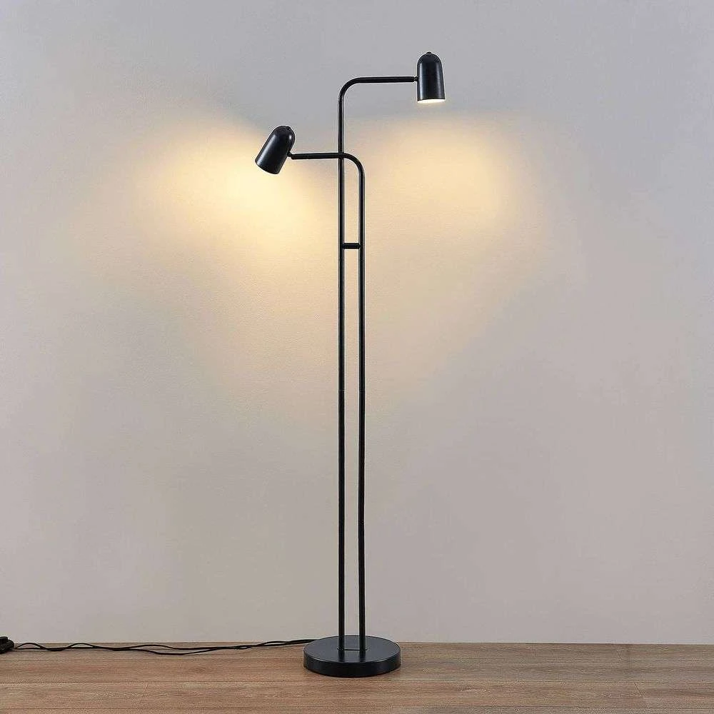 Skalum Floor Lamp Matt Black Lindby Buy online