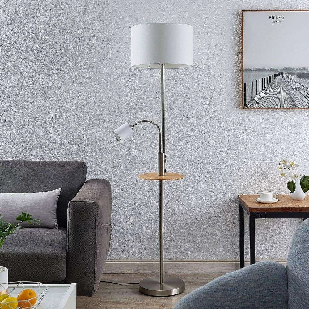 Floor lamp with shelves and usb port hotsell