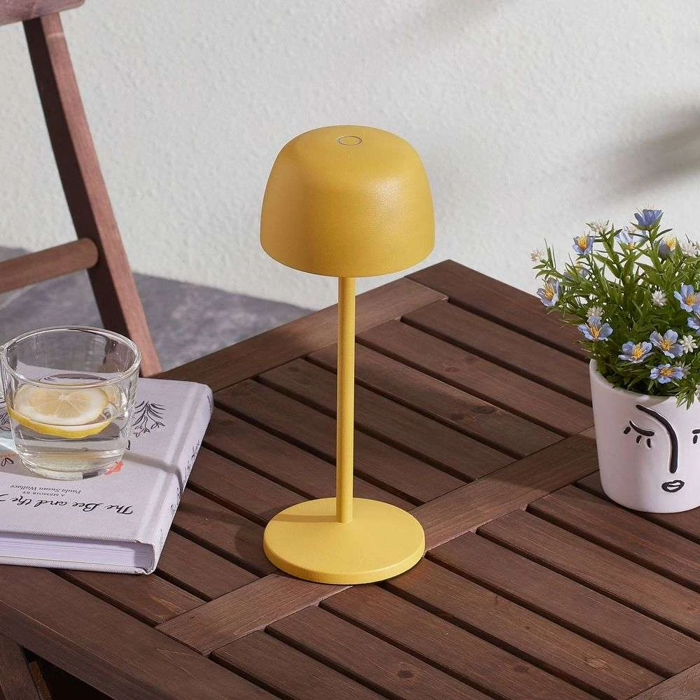Mustard and grey table lamp hotsell
