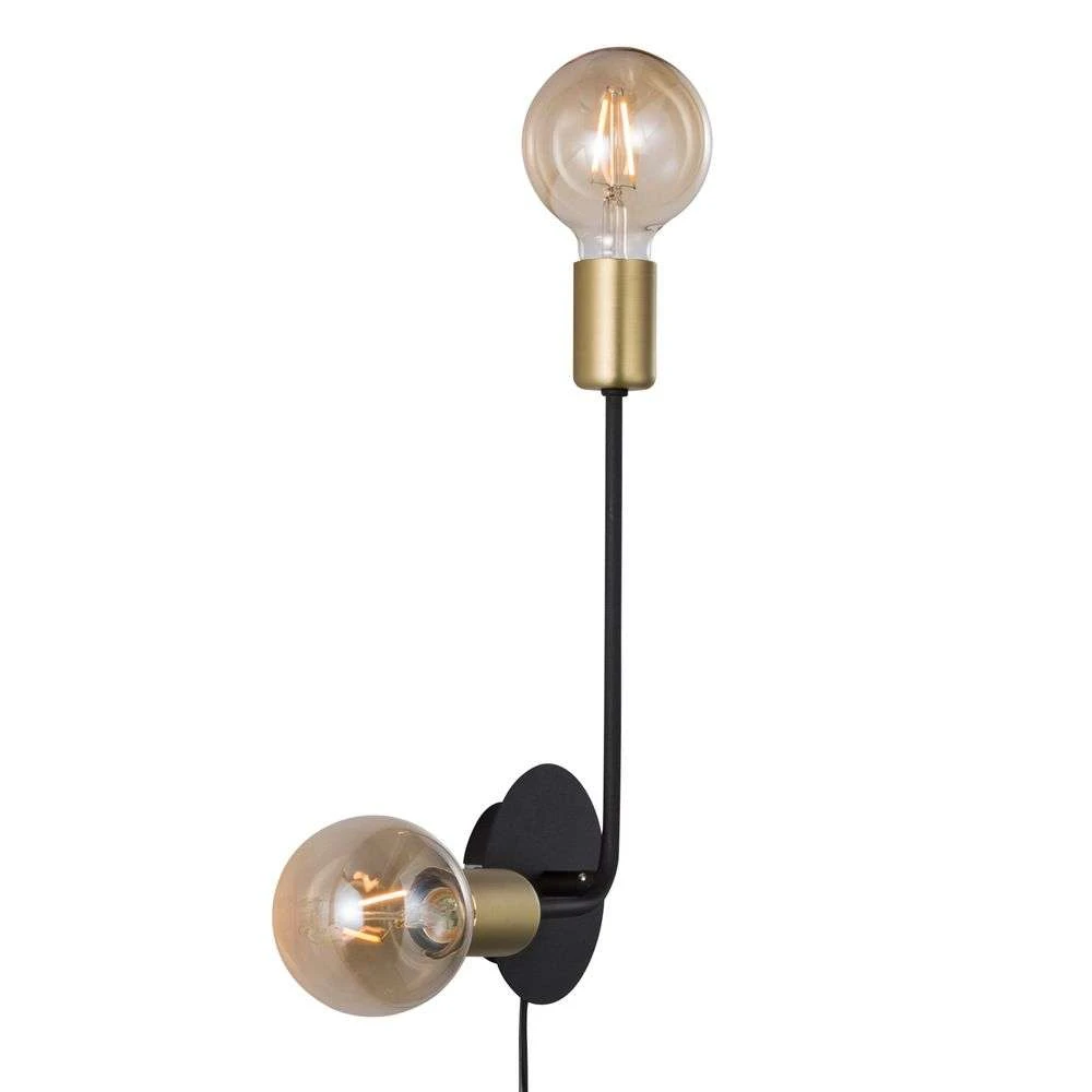 Josefine Wall Lamp Black/Brass - Nordlux - Buy online