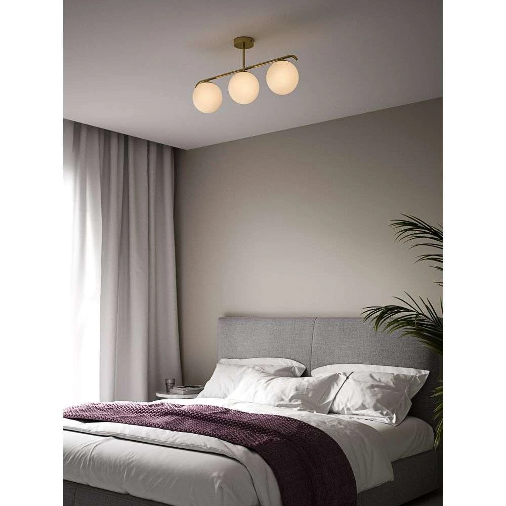 Grant 3 Ceiling Lamp Brass Nordlux