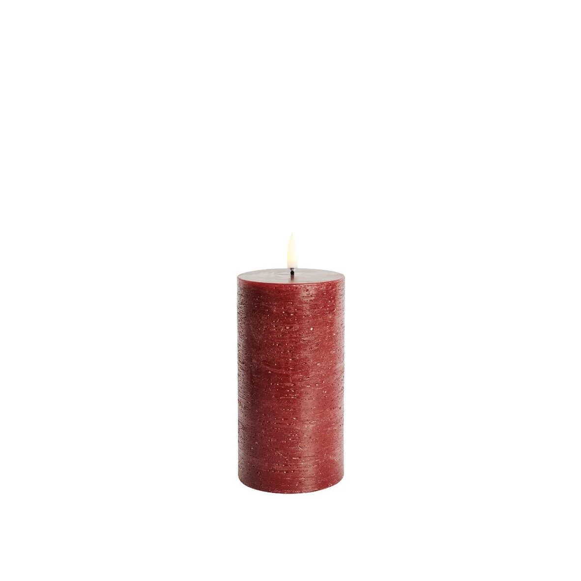 Pillar Candle LED 7 8 x 15 2 cm Rustic Carmine Red Uyuni Lighting Buy online